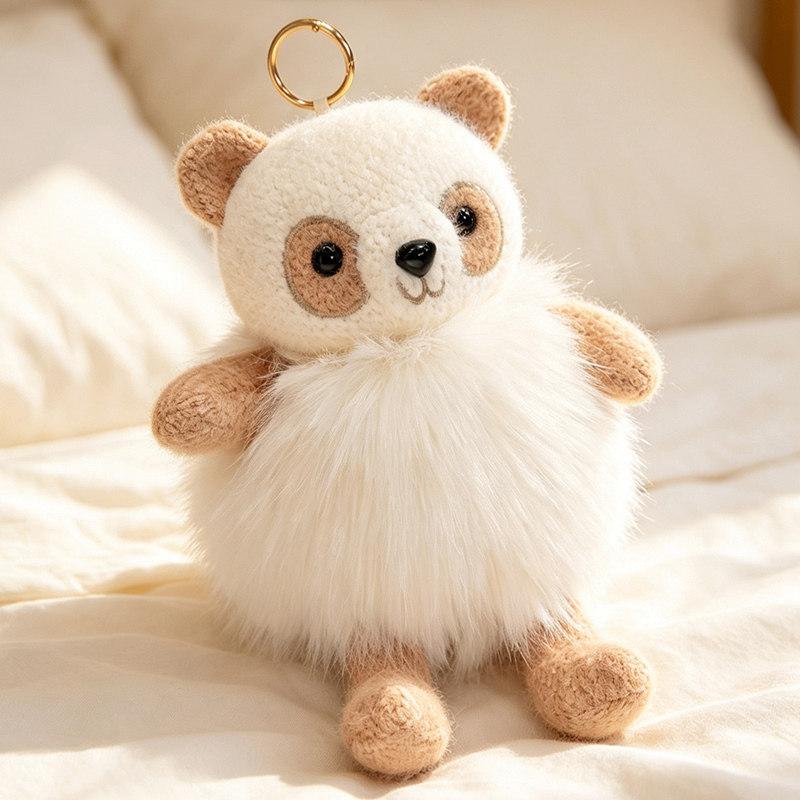 Cute Pink Pig Plush Keychain With Pp Cotton Filling For Car And Bag Decor