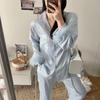 Pyjamas Damen Frühling Neu Eis Seide Neu High-End Langarm Luxus Feder Seide Frühling Loungewear Abdeckung