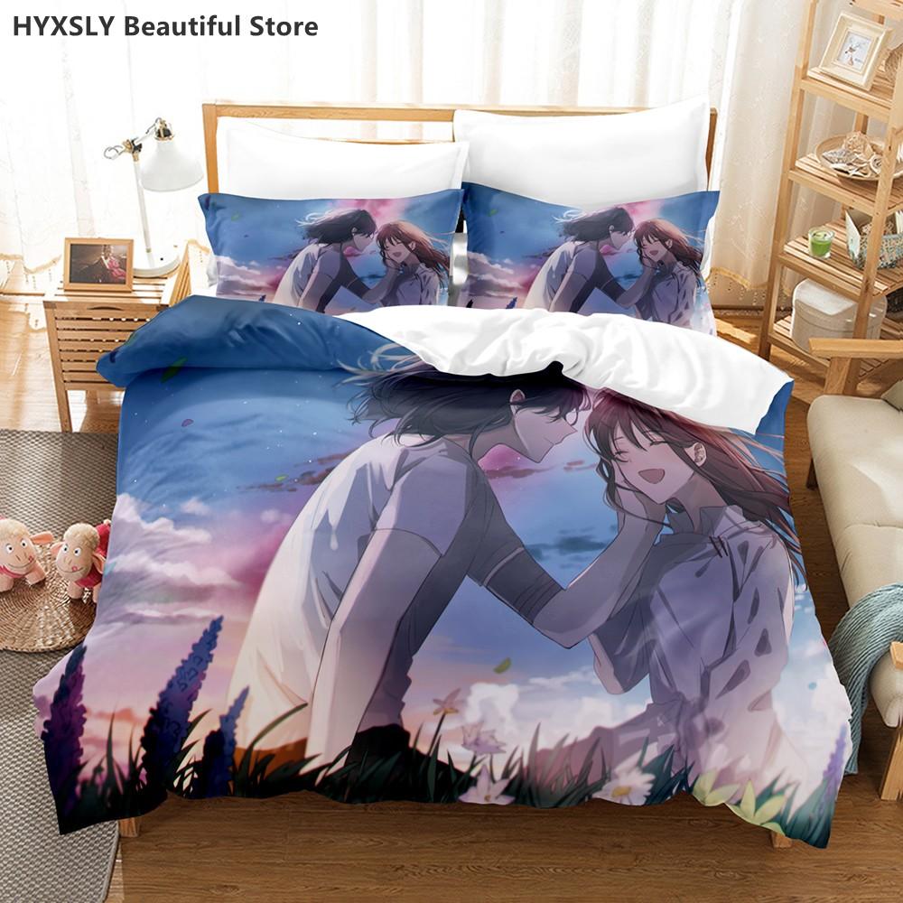 Suzume No Tojimari Bedding Set 3D Anime Polyester Quilt Cover Pillowcases Queen King For Kids Gift Cute Anime Duvet Cover Sets