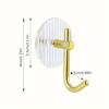 4pcs Metal Wall Hooks for Towels & Clothes - Versatile Bathroom Storage, Bedroom Wardrobe Organizer, Dorm Adhesive Holde