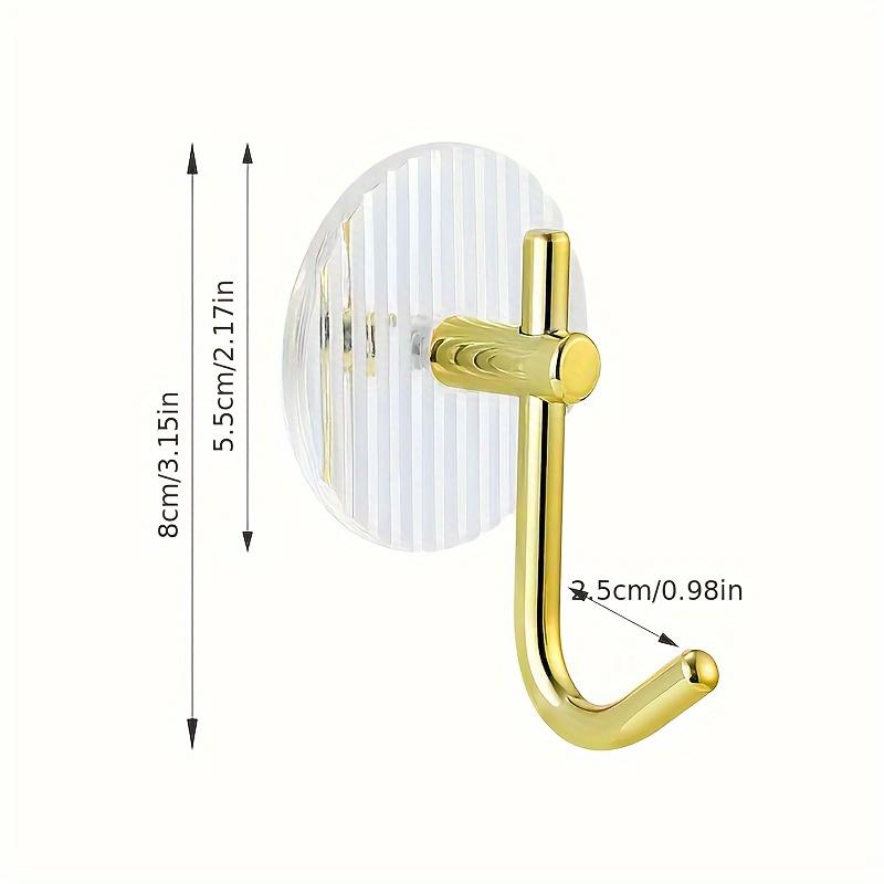 4pcs Metal Wall Hooks for Towels & Clothes - Versatile Bathroom Storage, Bedroom Wardrobe Organizer, Dorm Adhesive Holde