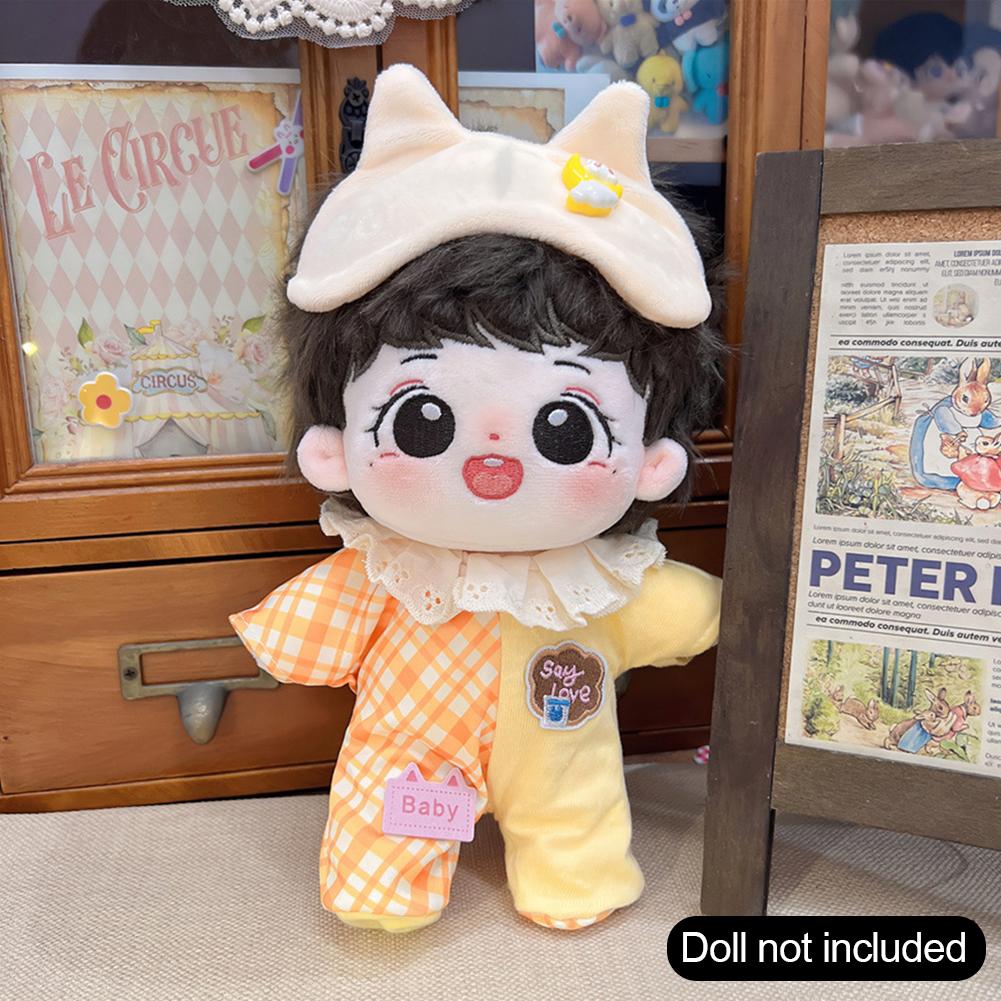 Salopetă Păpușă de Bumbac 20CM Desen Animat Păpușă de Pluș Haine de Schimb Accesorii de Joacă Casă Haine Mini