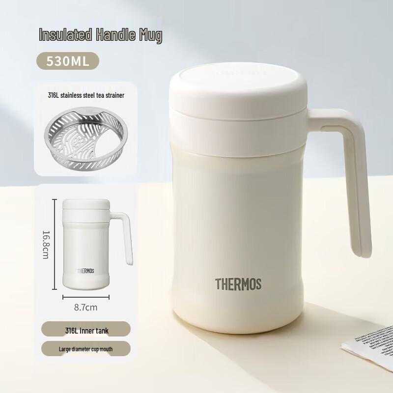 Thermos Stainless Steel Insulated Tea Mug with Handle