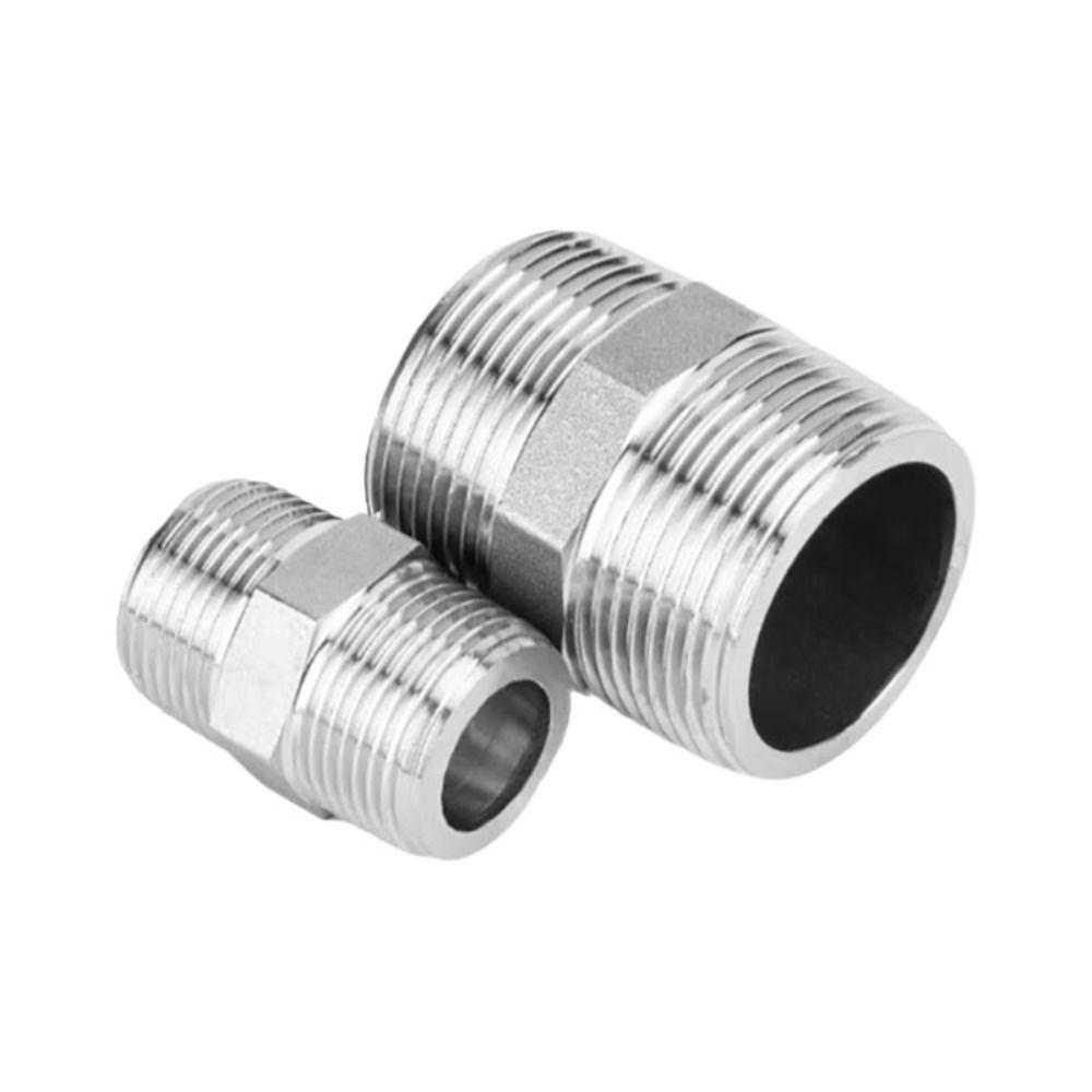 1/8 1/4 3/8 1/2 3/4 1" Pipe Fitting Connector Male Thread Stainless Pipe Fitting Pipe Coupler