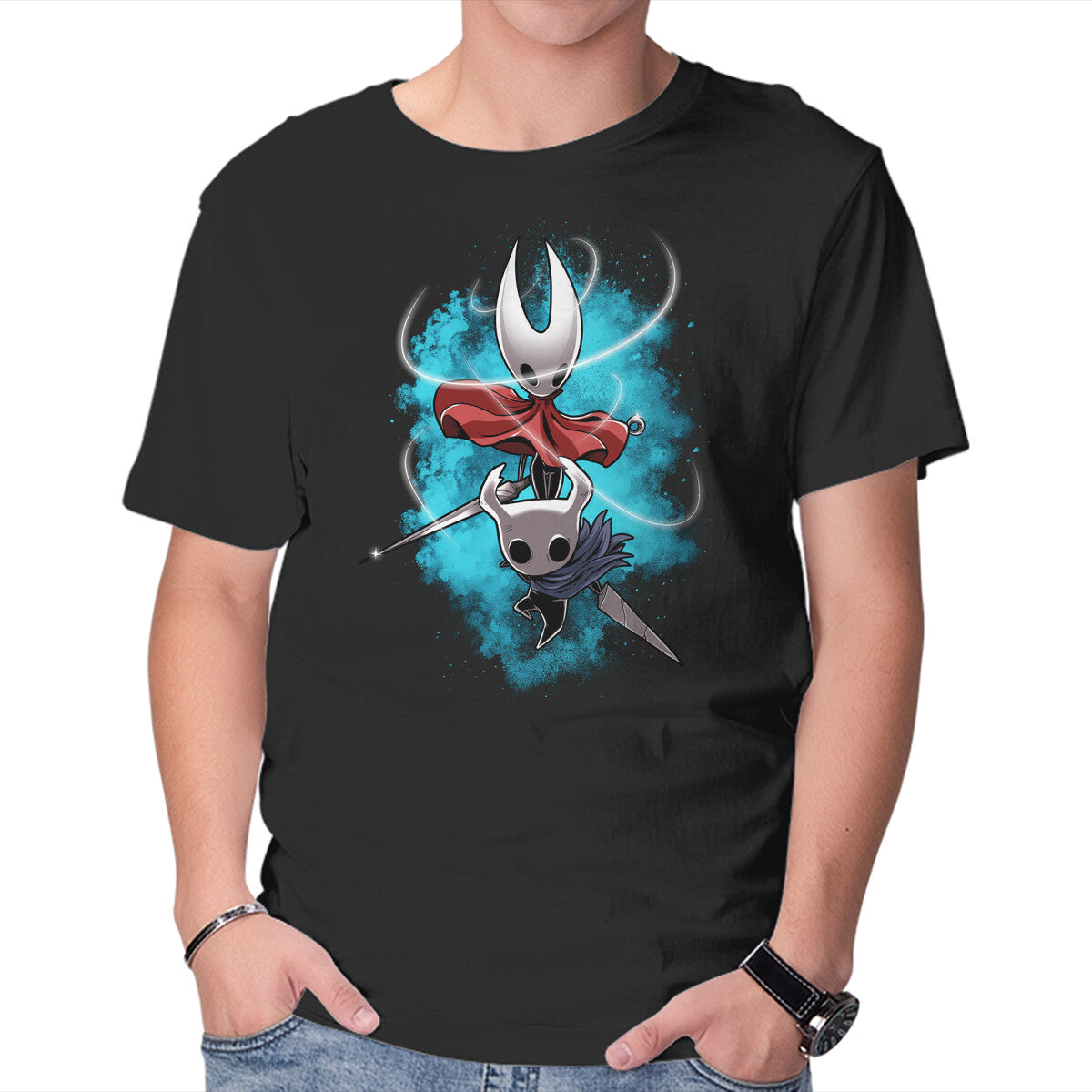 Unisex Crew Neck T-Shirt Save The Hallownest Graphic Short Sleeve Casual Tee XXL