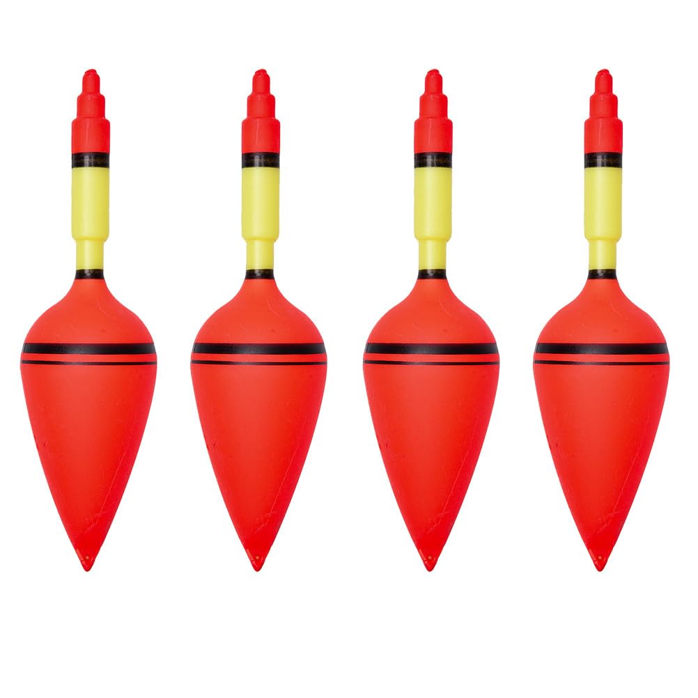 

TEHAUX 4 Pieces Sea Fishing Float No. Big Belly Body 17X3.7CM красный