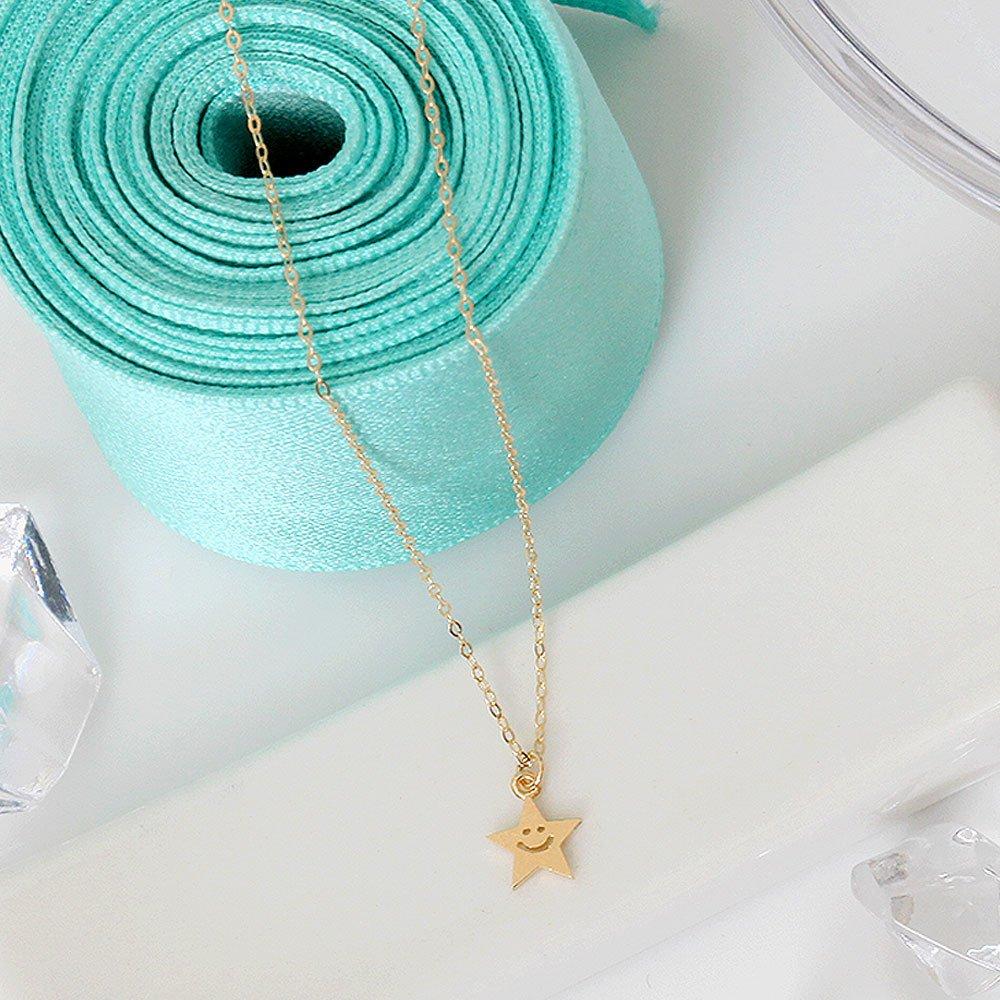 14K Gold Happiness Star Chain Anklet