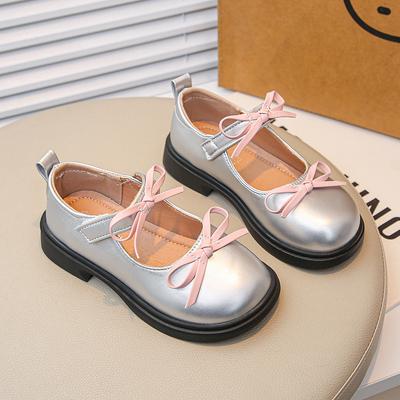 2025 Girls Small Leather Shoes Black Princess Shoes Mary Jane Children's Single Shoes Shallow Mouth Little Girl Shoes Lolita