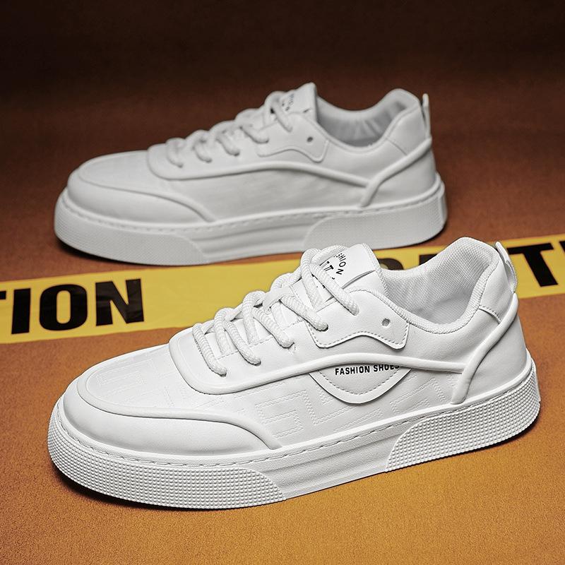 

Осенняя мужская обувь 2024 новая маленькая белая обувь модные кеды с низким верхом модная мужская дышащая и удобная спортивная обувь модный гонконгский стиль 44