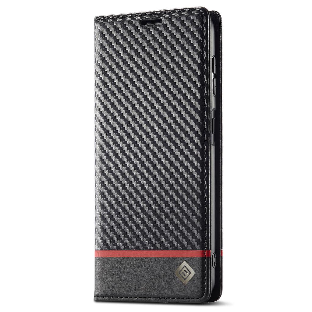 LC.IMEEKE For Samsung Galaxy A15 5G/A15 4G Phone Case Carbon Fiber Texture Shell PU Leather Cover