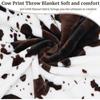 Cow Print Flannel Soft Cozy Blanket, Soft Warm Throw Blanket All Season Blanket Breathable Comfortable Custom blankets