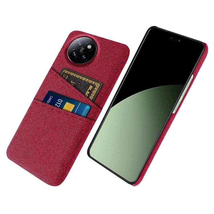 For Xiaomi Civi 4 Pro 5G Case Dual Card Slots Cloth Texture Hard PC Phone Cover
