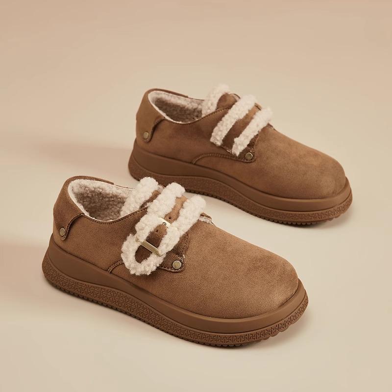 Cotton shoes women's new winter velvet warm thickened outer wear low-top casual women's shoes