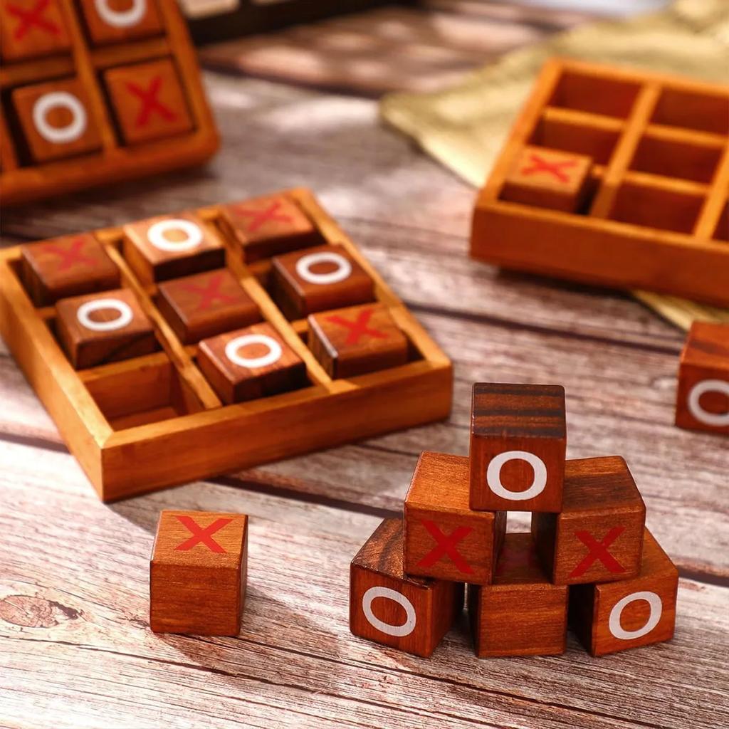 Children's Educational Toys Wooden XO Chess Training Concentration Logical Thinking Parent-child Interactive Tabletop Game Decor