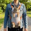 Breathable Mesh Dog Front Carrier Adjustable Strap Portable Dog Carrying Bag Hands-free Double Shoulder Pet Outdoor Backpack