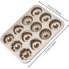 Donut Baking Pan 12 Cavity Carbon Steel Donut Pan Baking Mold Non-stick Cake Pan Essential Kitchen Tool for Home Bakers