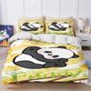 Panda Cute Printed Cartoon 3-Piece One Piece Bedding Set Comforte Luxus Exquisite Birthday Gift Polyester Home Decor Duvet Cover