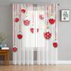 Christmas Snowflake Background Tulle Window Curtains Living Room Organza Sheer Voile Curtain Bedroom Kitchen Home Decor Drape