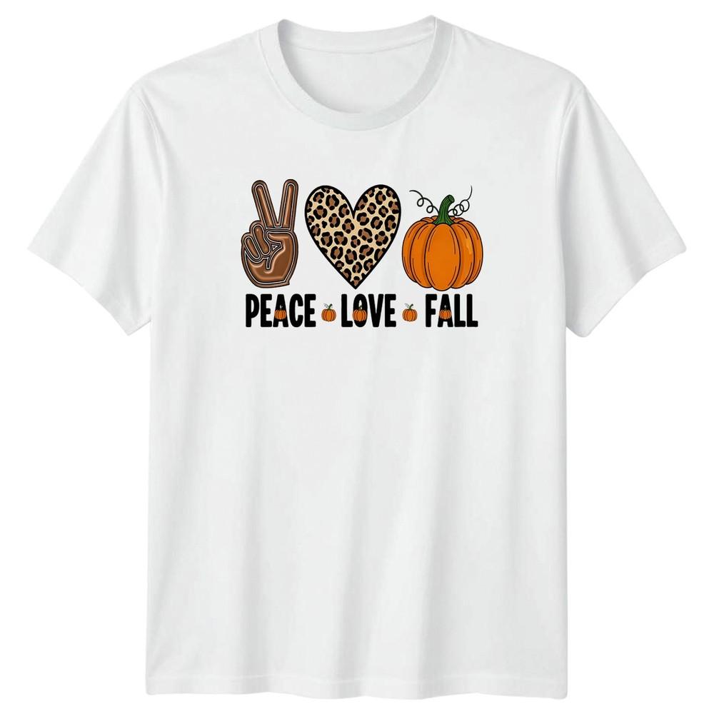 Peace Love Fall TShirt Fall Fashion Seasonal Fall Season Gift For Him And Her S