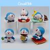 Søt Doraemon-figur Søt PVC Samleobjekt 7 cm Avslappende Skrivebordsdekorasjonsmodell