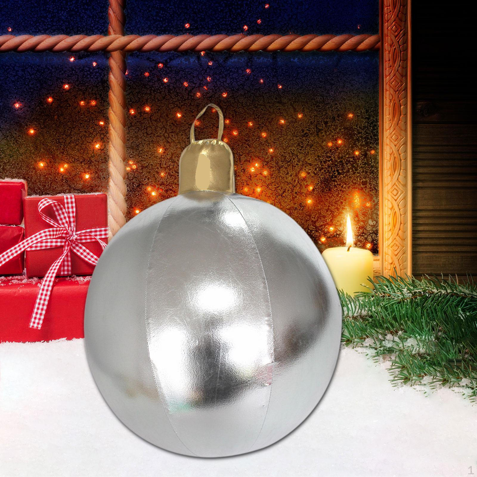 

Christmas Inflatable Ball ,Christmas Party Balloon, Funny Props Giant for Garden срібний