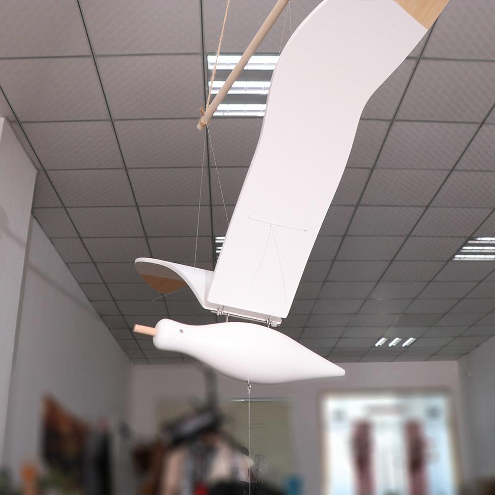 Creative Flying Seagull Hanging Ornament Wooden Flying Seagulls Pendant  Baby Room