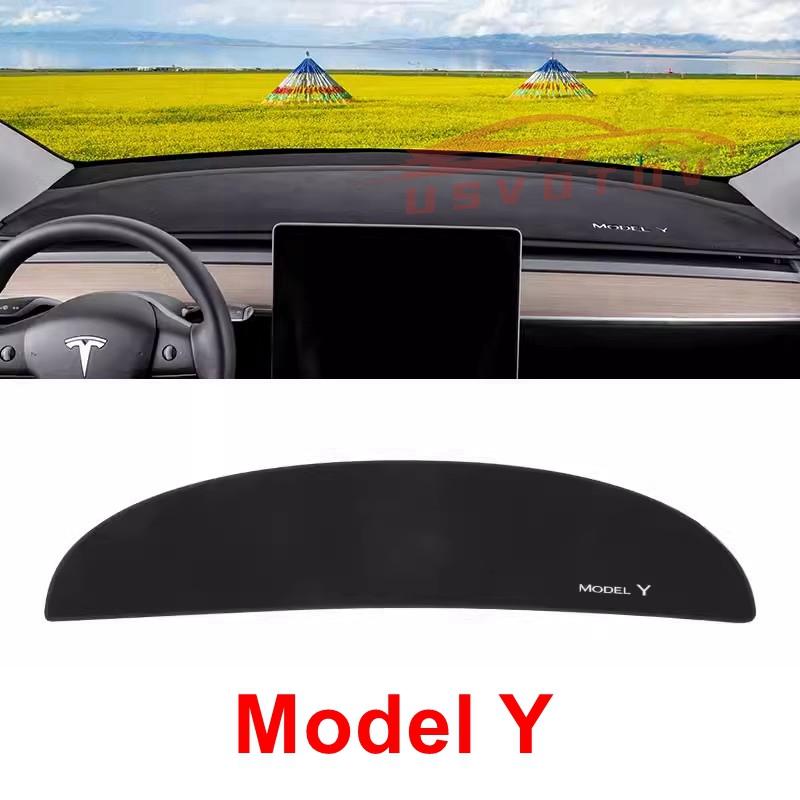 

USVOTOV Anti-UV Dashboard Cover For Tesla Model Y Juniper 2026 2025 Center Console Accessories Dash Mat Protector Pad