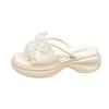 High-heeled slippers thick-heeled French pearl half slippers 2025 new summer lazy one-pedal cool slippers women's shoes