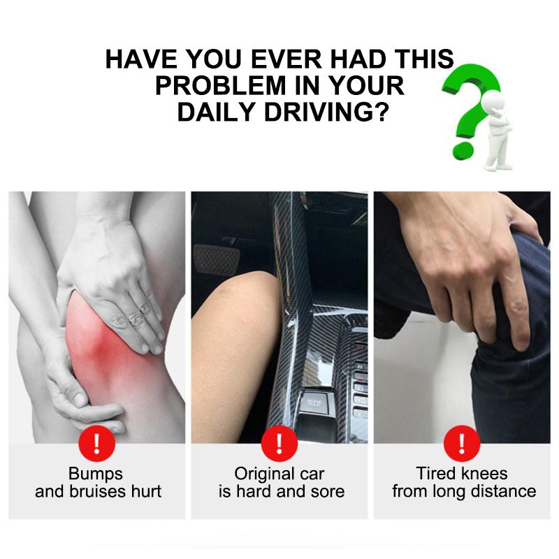 SEAMETAL Leather Knee Pad for Car Interior Pillow Comfortable Elastic Cushion Memory Foam Leg Pad Thigh Support Car Accessories