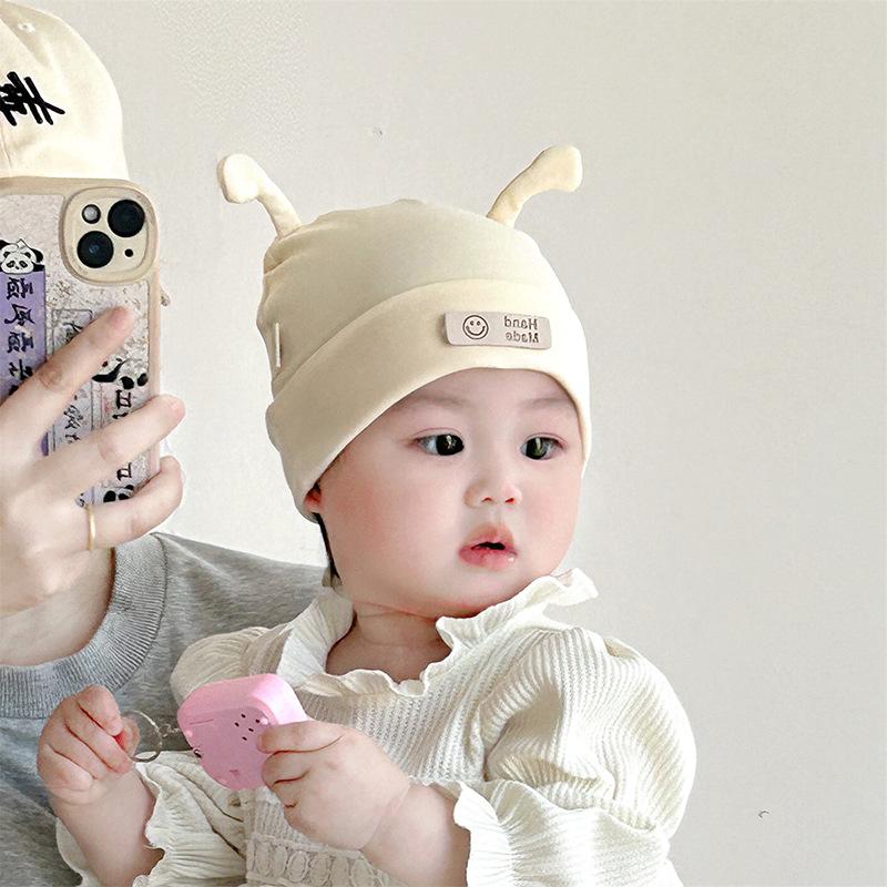 Tentacle Labeled Fetal Hat Baby Hat Spring and Autumn Excellent Birth Baby Baby Travel Windproof Pullover Hat