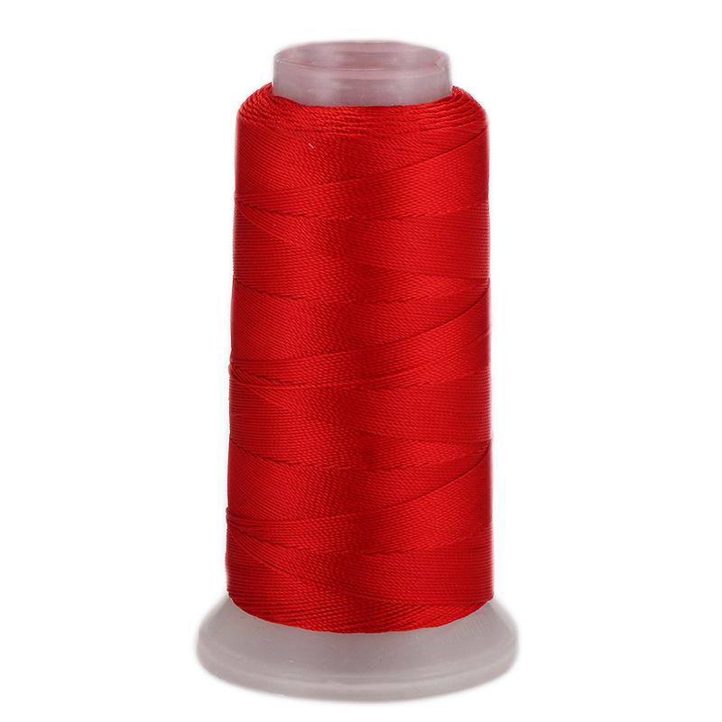 Czerwony pleciony sznurek 0,8 mm 18-żyłowy do nawlekania koralików, węzłów chińskich, frędzli, owijania drutem i bransoletek DIY.