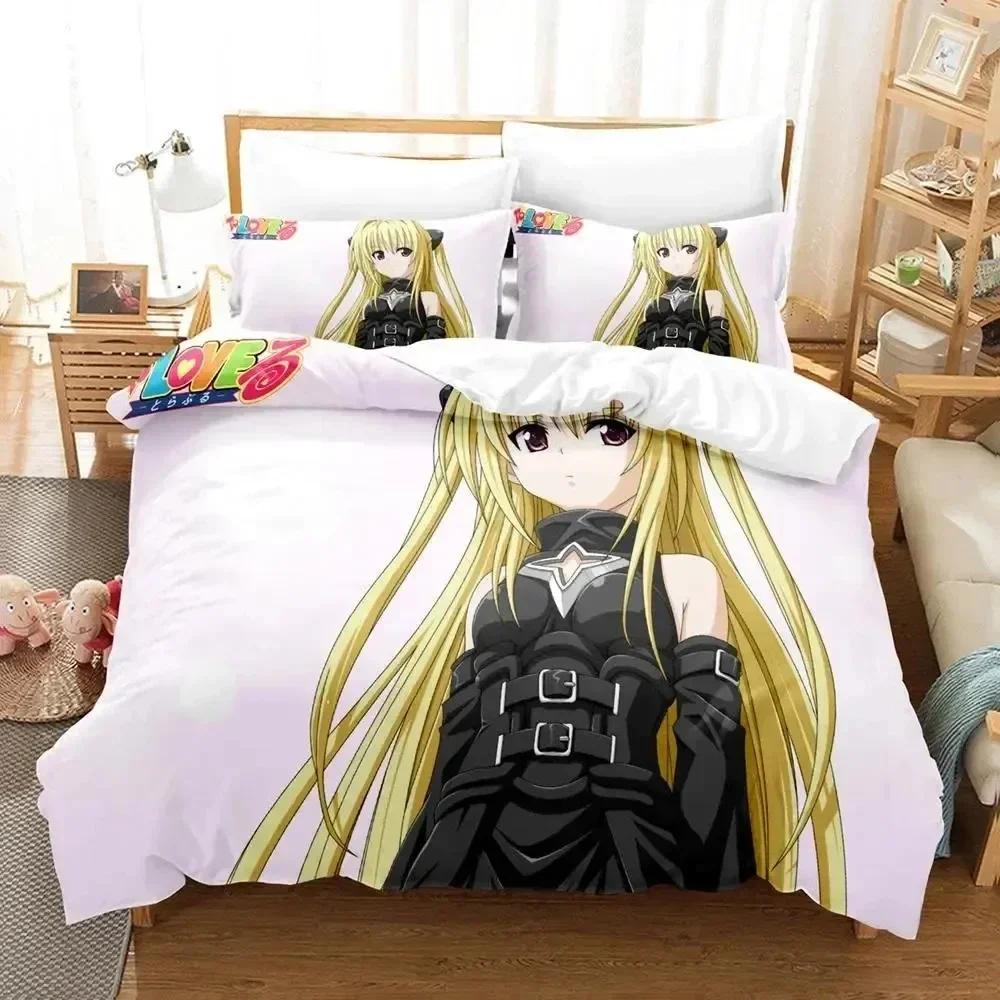 Comforter Anime Yami To Love-Ru Bedding Set Bed Set Comforter King Queen Size Boys Adult