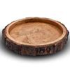 Table Decor Round Shape Wooden Serving Tray for Home and Kitchen, Set of 2