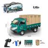1/16 Remote Control Van Truck 2.4G 5CH Mini RC Car Children Toys Radion Controlled Ice Cream Trucks Transport Cars with Lights