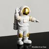 3Pc Astronaut Decor Action Figures and Moon Home Decor Resin Astronaut Statue Room Office Desktop Decoration Presents Boy Gift