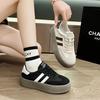 Dexun Shoes Women's 2025 Spring and Autumn Shoes Women's Thick-soled Versatile White Shoes Sports Breathable Board Shoes Women's Breathable and Ligh