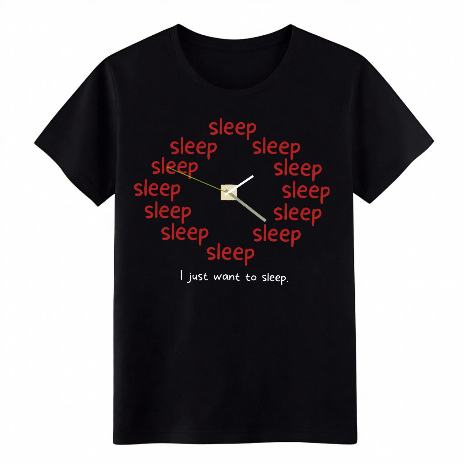 Sleep All Day Graphic Tee | Funny Comfort Unisex Cotton Shirt L
