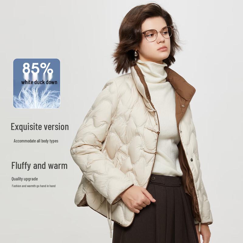 Women's Two-Tone Patchwork Short Down Jacket