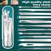 10pcs Stainless Steel Ingrown Toenail And Cuticle Removal Kit - Odorless Pedicure And Manicure Set, No Power Required, Portable Storage Case