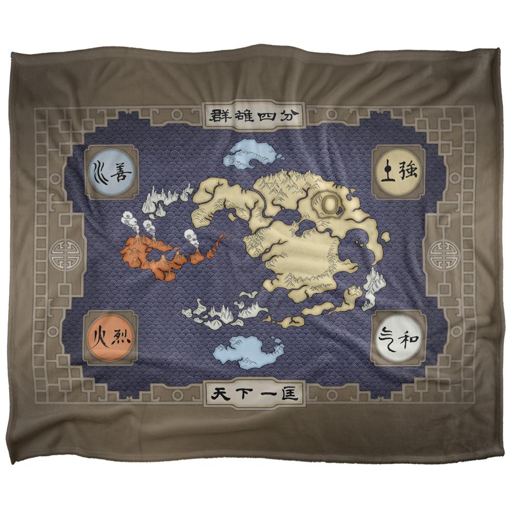Avatar: The Last Airbender Silky Map Supersoft Blanket