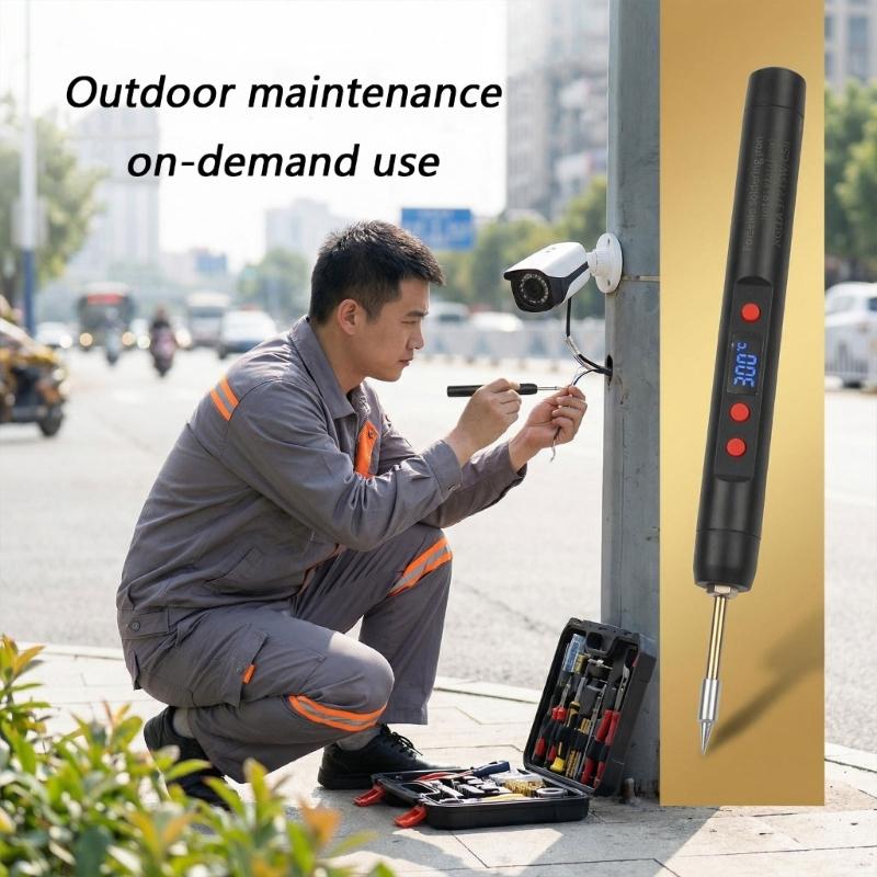 Wireless Battery Soldering Iron With Intelligent Temperature Control up to 420℃ For Mobile Phone Repair Home Use