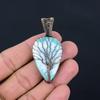 Wunderschöner Lebensbaum Larimar Edelstein Reiner Kupferdraht Wickel Handgefertigter Schmuck Anhänger