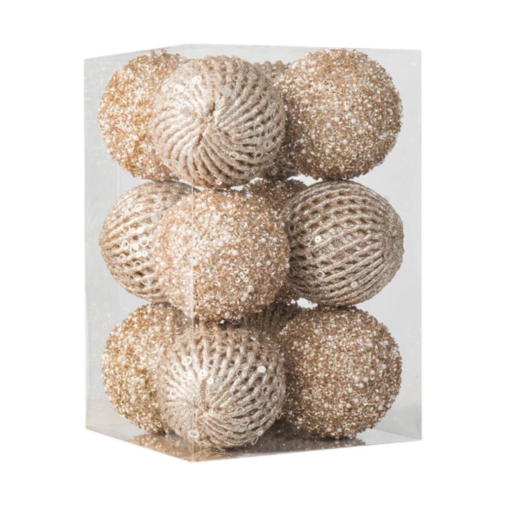 12Pcs Christmas Ball Decoration Decorative for Farmhouse Cabinet Living Room