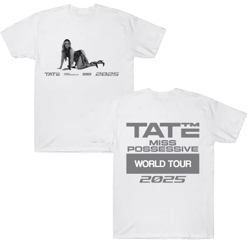 

Tate McRae Miss Possessive 2025 World Tour Tee Unisex Women Clothes Cotton Short Sleeve Tshirts Summer T Shirt Y2K Tops Fans Gift S