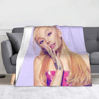 Singer Ariana Grandes Blankets Coral Fleece Plush Autumn  Breathable Ultra-Soft Throw Blanket for Bedding Bedroom Bedspreads