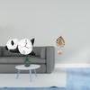 Modern Nordic Panda Clock Sculpture Creative Abstract Metal Figurine Sturdy Cute Home Decor Ornament