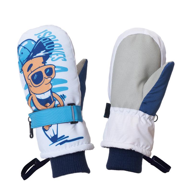 New Style Winter Waterproof Windproof Baby Mittens with Velvet Lining