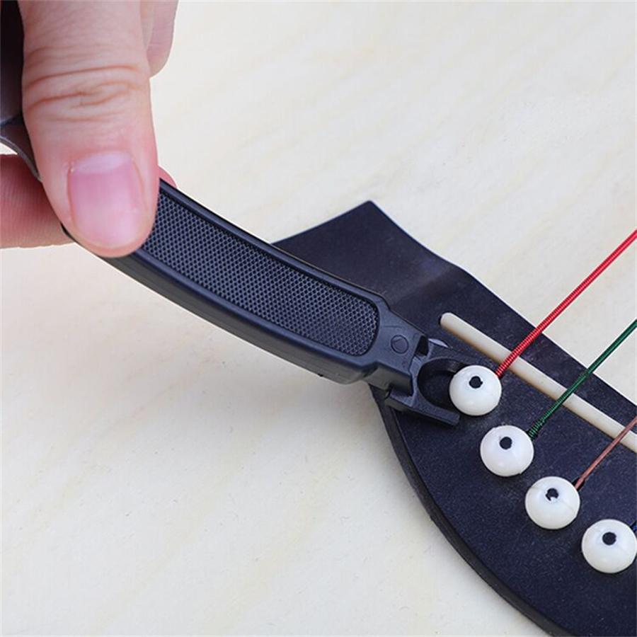 New Guitar String Winder String Cutter Bridge Pin Puller 3 In 1 String Peg Winder Guitar Repair Tool Black