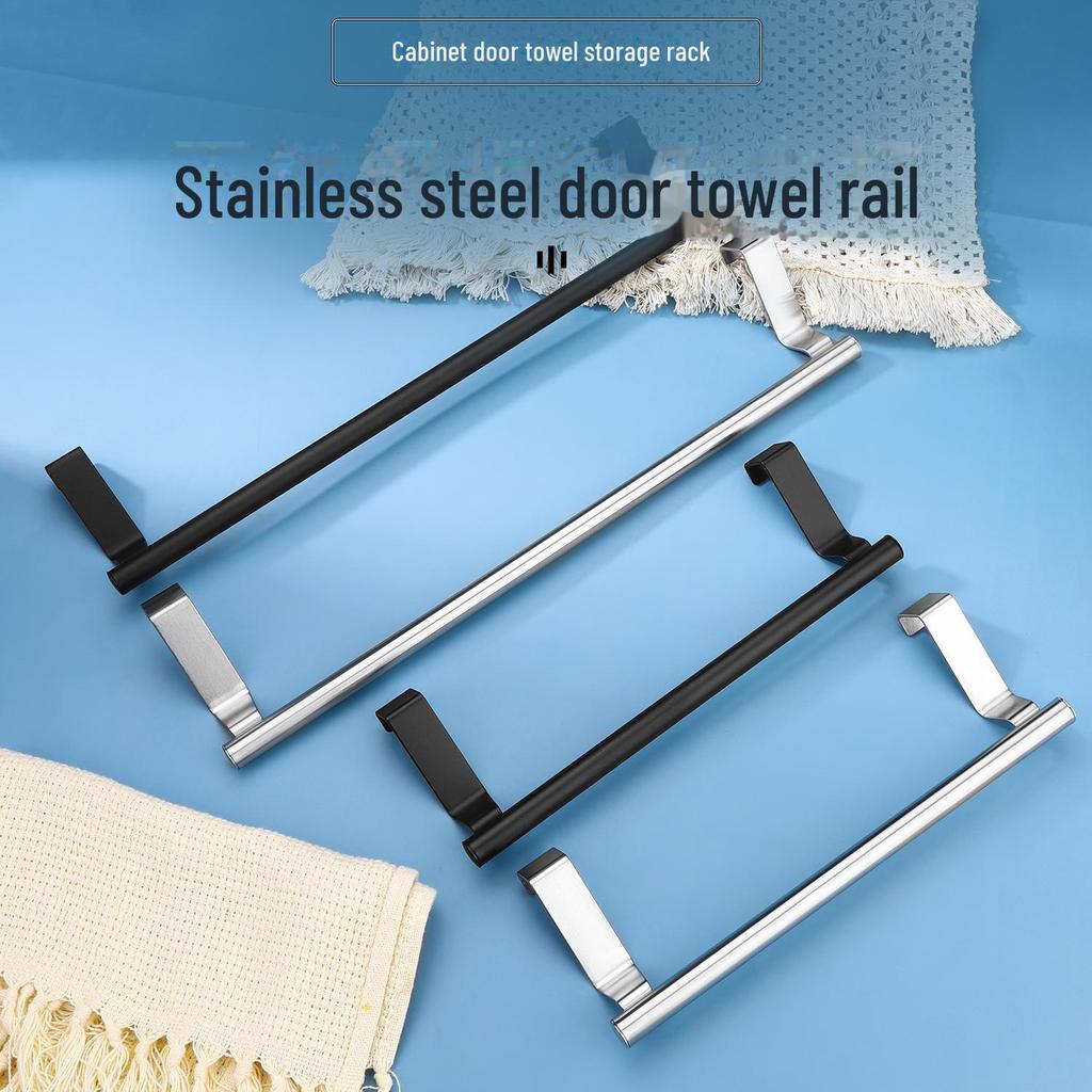 Handtuchhalter aus Edelstahl: Mehrzweck-Lagerregal für Küche und Bad, ohne Bohren, mit einer Stange