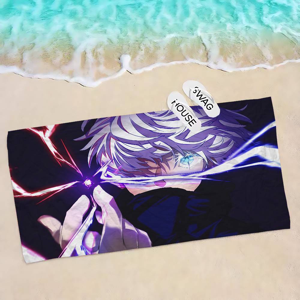 S-Satoru G-Gojo Anime Microfiber Beach Towel Absorbent Quick dry Soft Yoga Swimming Resort Mountain Climbing Towel